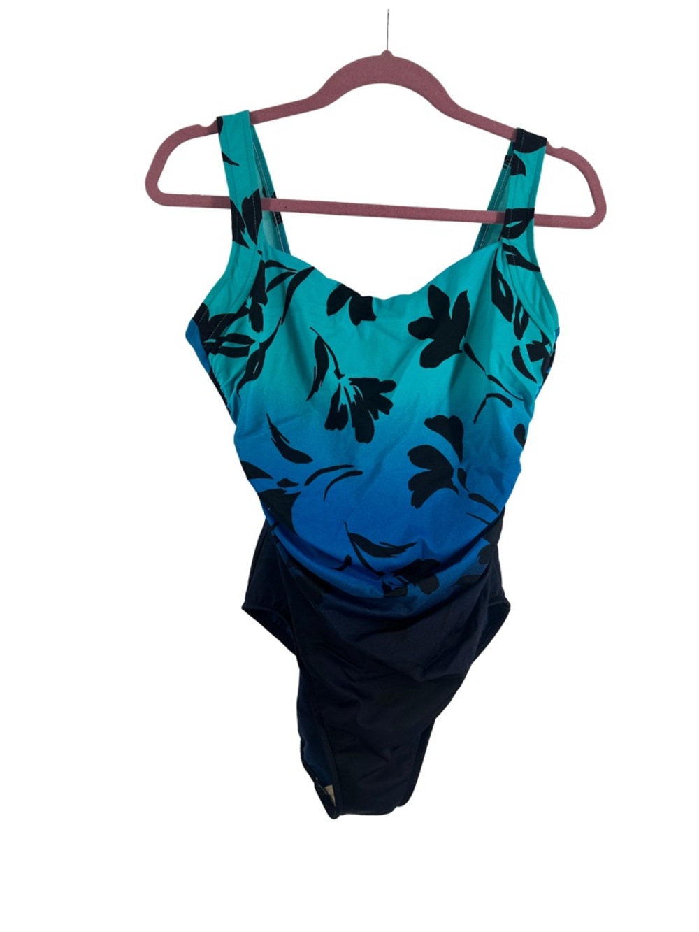 Miraclesuit swimsuit ombré floral Patterned Swimwear flattering slimming sz 14